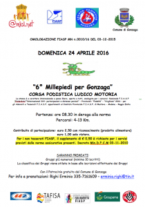 Read more about the article 6° Millepiedi 2016
