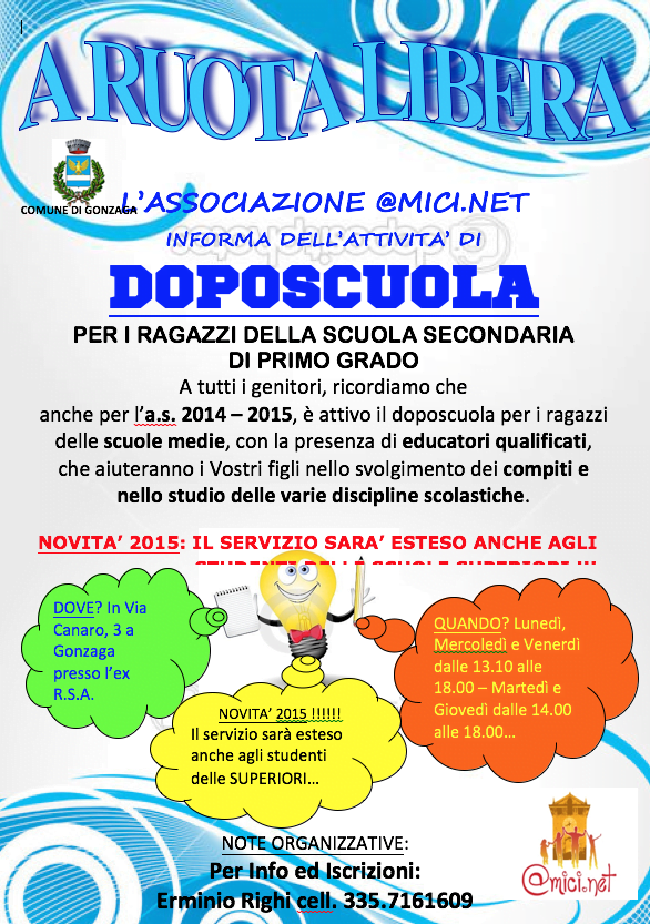 Al momento stai visualizzando Doposcuola 2014-2015