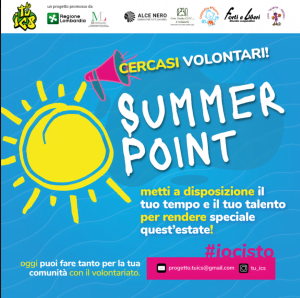 Scopri di più sull'articolo Summer Point: reclutamento dei volontari