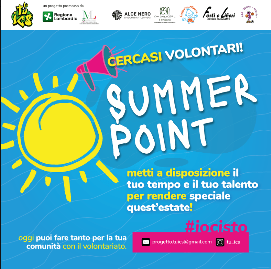 Al momento stai visualizzando Summer Point: reclutamento dei volontari