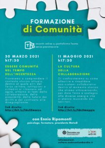Read more about the article Formazione di comunità – Incontri con Ennio Ripamonti