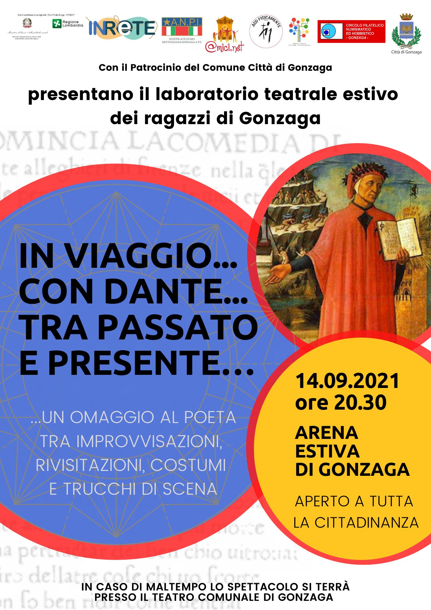 Al momento stai visualizzando Laboratorio teatrale “In viagio…con Dante…tra passato e presente…”