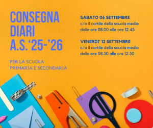 Scopri di più sull'articolo Consegna diari scolastici A.S. ’25-’26